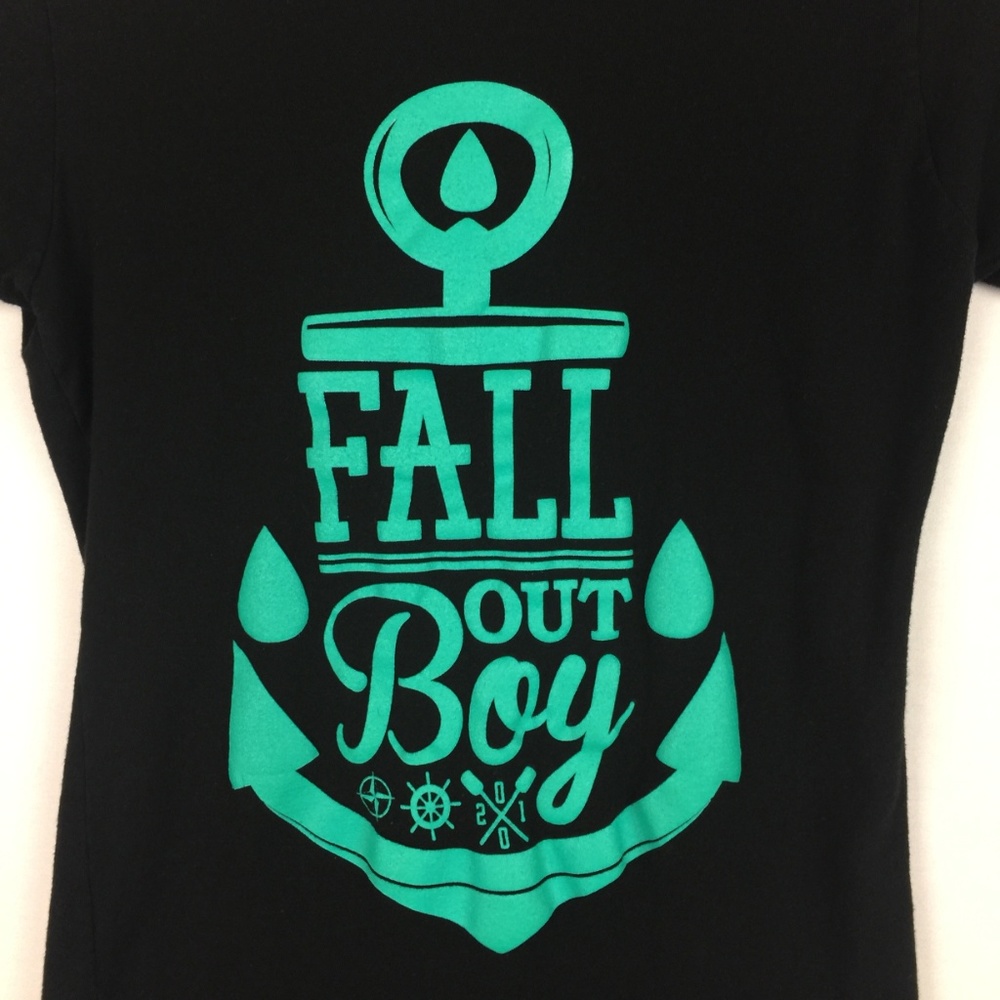 Fall Out Boy Juniors S Anchor Graphic T-Shirt - Picture 2 of 8